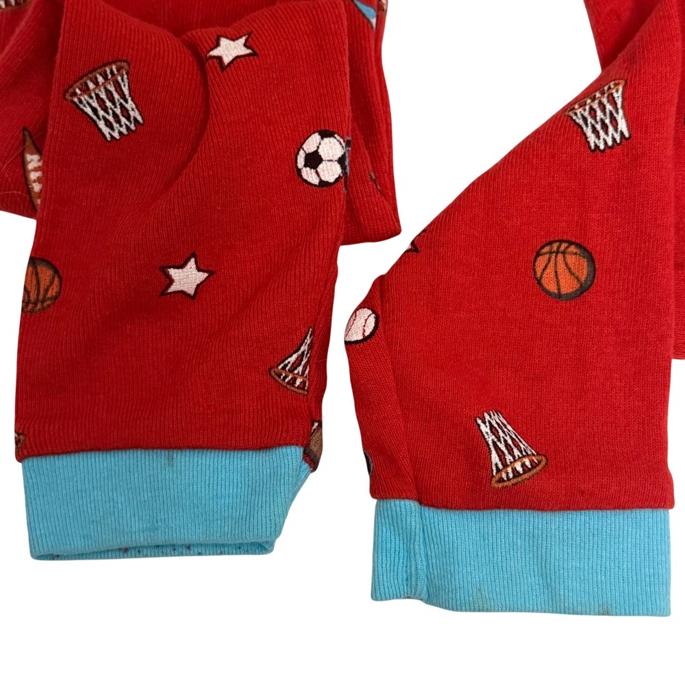 Highland Originals Kids Red Sports Pajama Set Play Now Sleep Later Size 5/6 - Picture 7 of 9